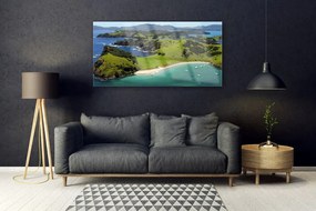 Obraz na akrylátovom skle More pláž les príroda 120x60 cm