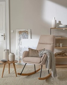 Hojdacie  kreslo Lindberg, béžová látka