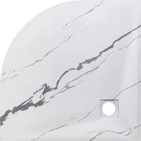 Besco Štvrťkruhová sprchová vanička z SMC kompozitu VEXO MARBLE HR 90x90 BESCO-Rozmery: 90x90