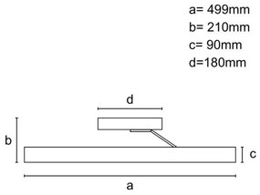 LED Stmievateľný prisadený luster LED/86W/230V 3000-6500K čierna + diaľkové ovládanie