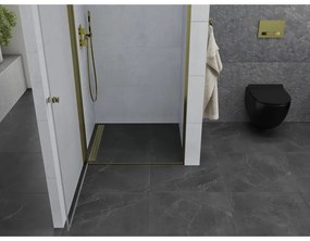 Mexen Pretoria, sprchové dvere do otvoru 90 x 190 cm, 6mm číre sklo, zlatý profil, 852-090-000-50-00