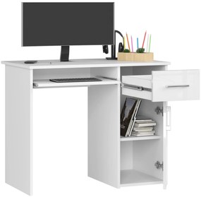 PC stolík Padma (biela + lesk biely). Akcia -20%. Vlastná spoľahlivá doprava až k Vám domov. 1128570