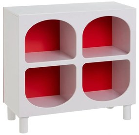 Červeno-biela knižnica 76x70 cm – Casa Selección