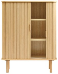 Skrinka v dekore duba s posuvnými dverami v prírodnej farbe 113x90 cm Cavo – Unique Furniture