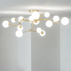 Brilagi - LED Prisadený luster MISTEL 15xG9/3W/230V zlatá/biela