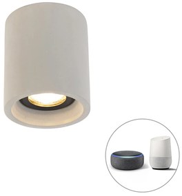 Inteligentné okrúhle stropné bodové svetlo betón vrátane Wifi GU10 - Deep