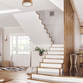 Stropné svietidlo OAK 1xE27/60W/230V dub, pr. 27,5 cm