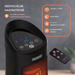 InternetovaZahrada Ventilátorový ohrievač 2000 W - čierny