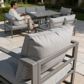 Priestranný záhradný set XL-NM-2011 - sivý + sivé vankúše