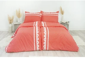 Stanex Luxusné obliečky 100% Bavlna babičkine údolie červené 140x220/70x90 cm