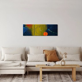 Obraz farieb (s hodinami) (90x30 cm)