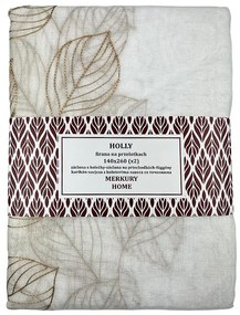 Záclona na stuhách Holly polyester ecru 140x260 Merkury Home II/22