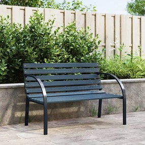 Záhradná lavička 120 cm, sivá, drevo