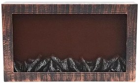 Moderný LED krb s imitáciou plameňa SP-35 - 60x37 cm - medený