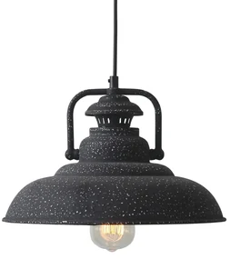 ACA DECOR Závesné retro svietidlo GAIA, čierna farba