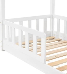 Detská posteľ 80×160 cm s roštom a ochrannou zábranou