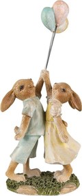 Veľkonočné dekorácie králikov s balónikmi - 10*6*22 cm