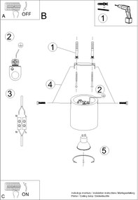 Stropné svietidlo Orbis, 1x olivovo zelené betónové tienidlo
