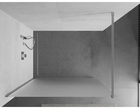 Mexen Kioto, sprchová zástena Walk-In 130 x 200 cm, 8mm sklo námraza, chrómový profil, 800-130-101-01-30