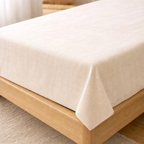 Posteľná plachta ľanová krémová 140x240cm TiaHome