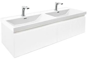 Kúpeľňová skrinka s umývadlom SAT Evolution 118x30x44, 8 cm biela mat SATEVO120WMU4BA, 1 ks