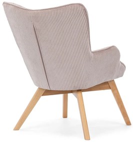 Svetloružové menčestrové kreslo Niko – Ropez