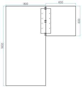 Rohový kancelársky písací stôl PRIMO FLEXIBLE 1600 x 1400 mm, čerešňa