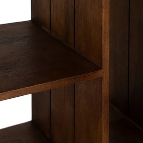 Hnedá knižnica z mangového dreva 60x190x30 cm Sagara – Ixia
