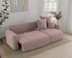 Rohová sedačka Denia (P) (púdrovo ružová). Akcia -20%. Vlastná spoľahlivá doprava až k Vám domov. 1133122
