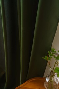 Záves OXFORD LIGHT 140x250 cm, tmavozelený Zavesenie: Kovové krúžky