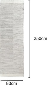 My Flair, Behúň Wooly Oasis natur, 80x200, šedá, chodba / predsieň