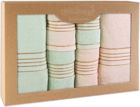 BAVLNENÉ UTERÁKY TIWANO SADA 2 KS 30X50 CM, 2 KS 50X90 CM, 2 KS 70X140 CM VIACFAREBNÁ