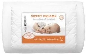 Súprava detskej prikrývky a vankúša LILY biela