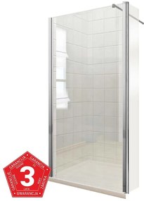 Sprchová StenaWALK-IN Leaf 90+30x195 chrómový profil