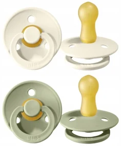 Kaučukové cumlíky BIBS Colour 0m+ 2ks Farba: čierna-biela