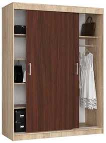 Šatníková skriňa Cosimo  (dub sonoma + wenge). Akcia -18%. Vlastná spoľahlivá doprava až k Vám domov. 1069439