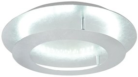 CLX Moderné stropné LED osvetlenie GIOIA DEL COLLE, 18W, teplá biela, 40cm, okrúhle, strieborné