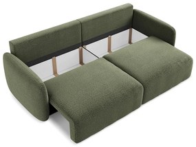 Zelená rozkladacia/s úložným priestorom pohovka 238 cm Kalena – Makamii