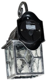 Romantická vonkajšia nástenná lampa starožitné striebro - London