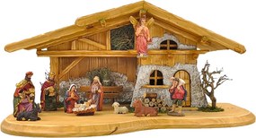 AMADEA Drevený betlehem BEZ FIGURÍK 54 cm