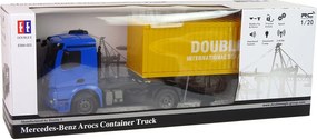 Double E Veľké RC nákladné auto Mercedes Arocs modré 1:20 kontajner 58 cm