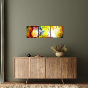 Obraz - Kozmický motýľ (s hodinami) (90x30 cm)