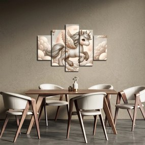 Obraz - Jednorožec v oblakoch (150x105 cm)