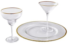 GOLDEN TWENTIES Pohár na martini so zlatým okrajom 300 ml