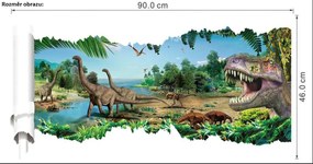 Veselá Stena Samolepka na stenu na stenu Dinosaure a Tyranosaure II