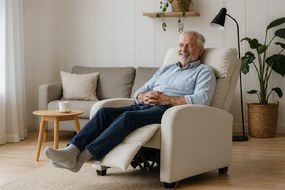 Relaxačné kreslo René rozkladacie béžové