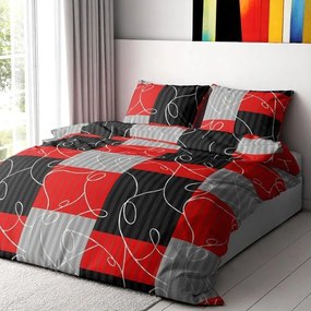 Krepové bavlnené obliečky Homa PURA RED DAME 2-dielna sada 140x200 cm