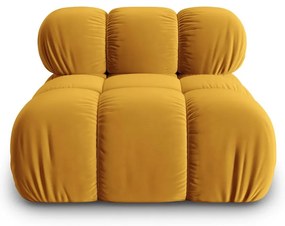 Žltý zamatový modul pohovky (stredový diel) Bellis – Micadoni Home