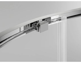 Mexen Exo, štvrťkruhový sprchovací kút s posuvnými dverami 70 x 70 cm, 6mm číre sklo, chrómový profil, 8131-070-070-01-00