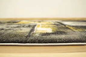 Koberec Victoria 7657A antracit / žltý